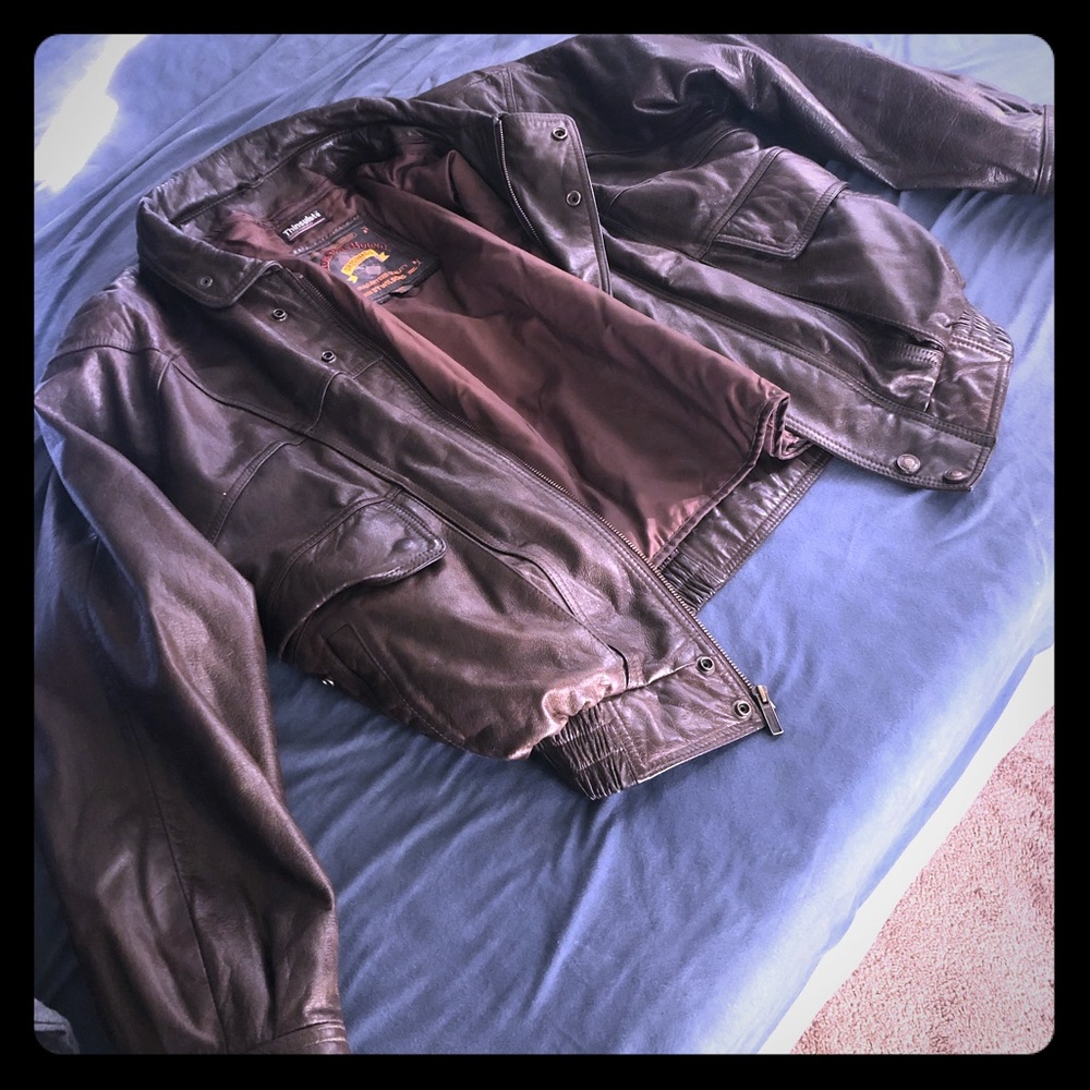 Men’s Bomber Brown Leather Jacket